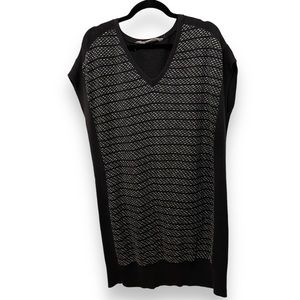 Athleta "Thereafter" Black & White Speckled Knit Sweater Dress, Size XL